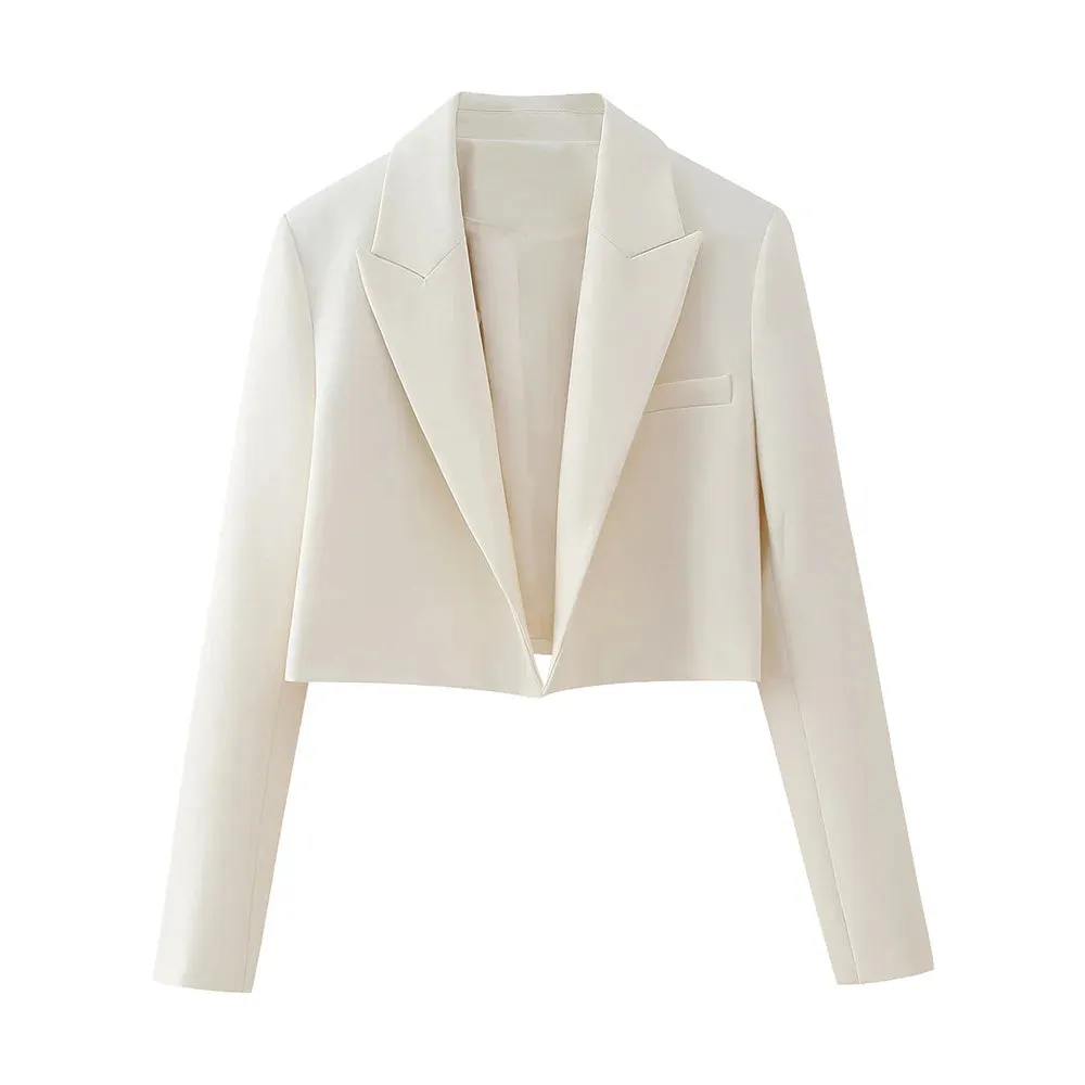 White Cropped Blazer – Spring Edition