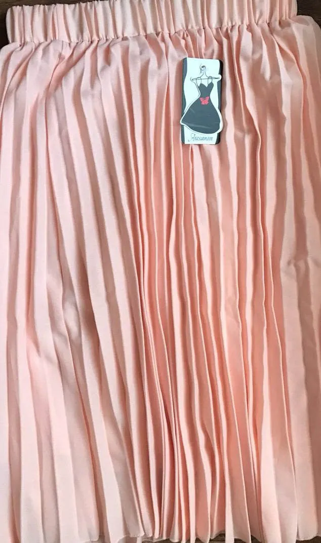 Women Chiffon Pleated Skirt Vintage High Waist Tutu Skirts Womens Saia Midi Rokken Summer Style Jupe Skirt