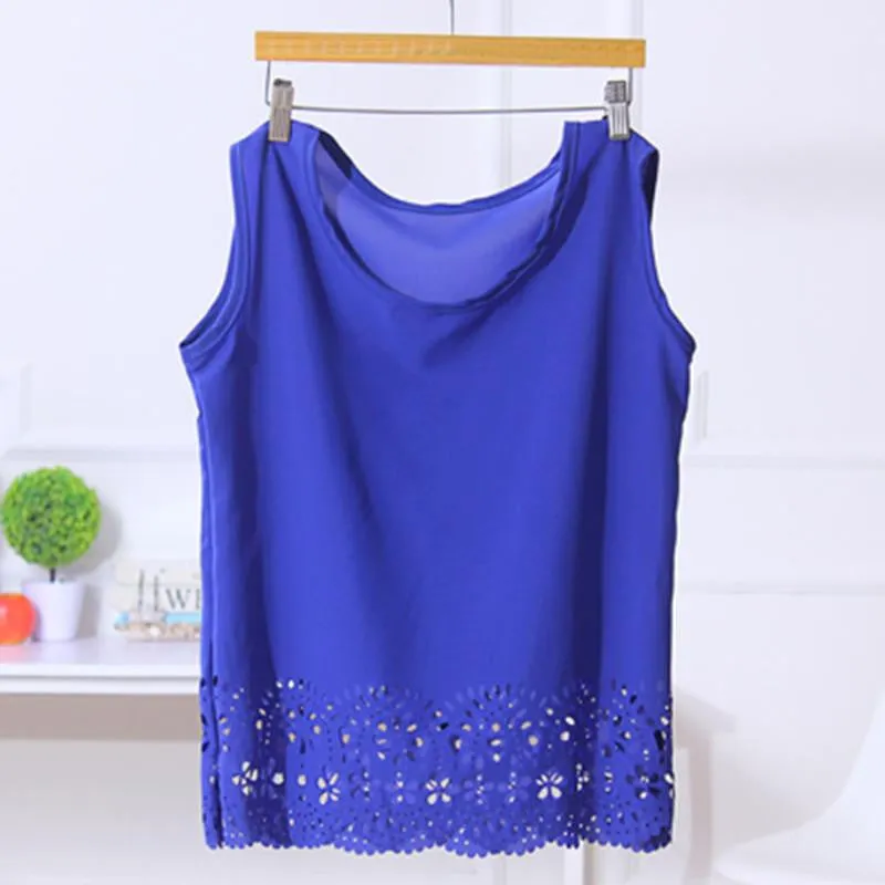 Women Girl Fashion Charming 5 Colors Chiffon Sleeveless Hollow Out Blouses Shirt