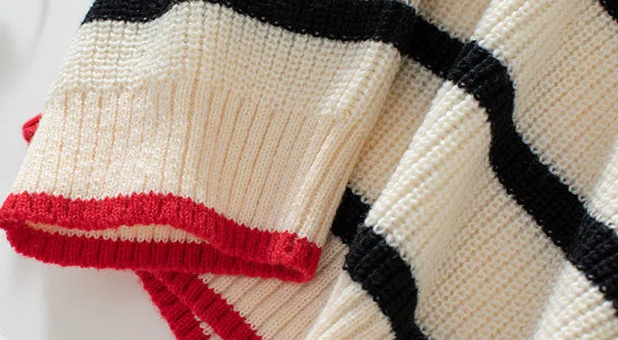 Women's Casual Striped Jumper in Soft Knit