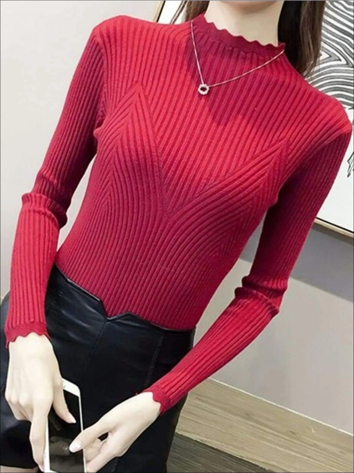 Women's Fall Trendy Knit Turtleneck Sweater