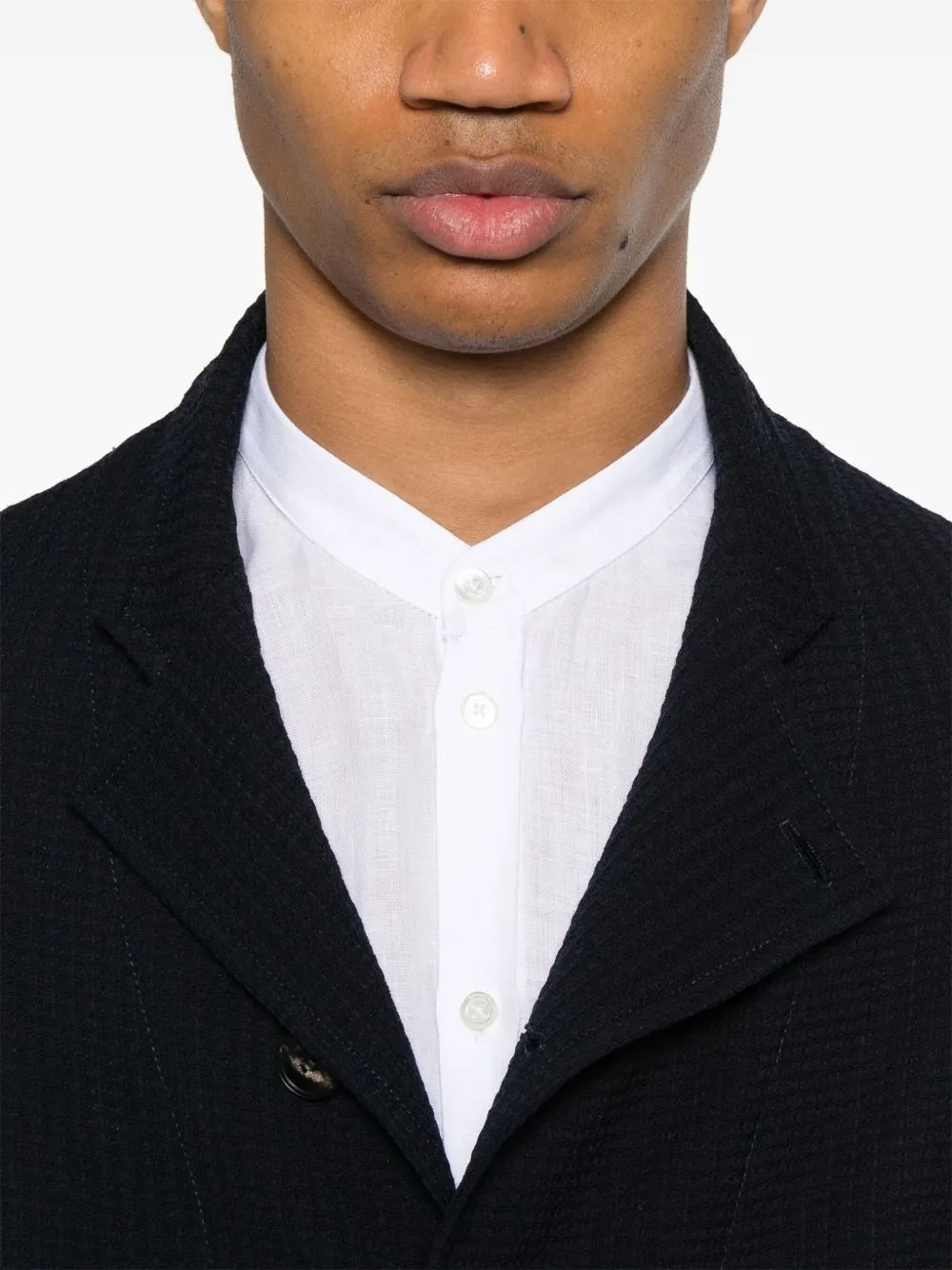 Wool single-breasted blazer jacket