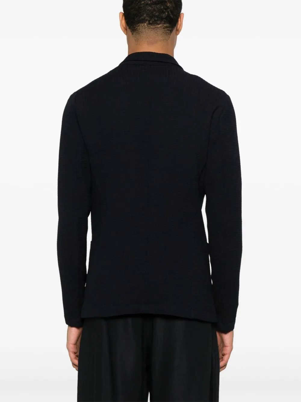Wool single-breasted blazer jacket