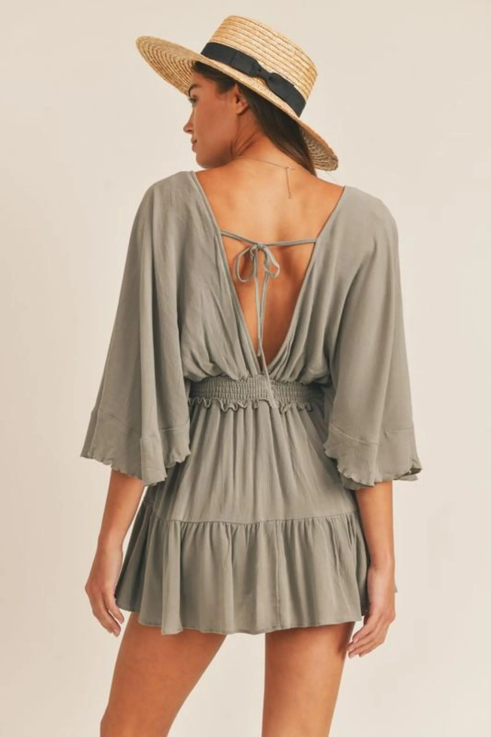 Worth It Olive Romper Dress - FINAL SALE