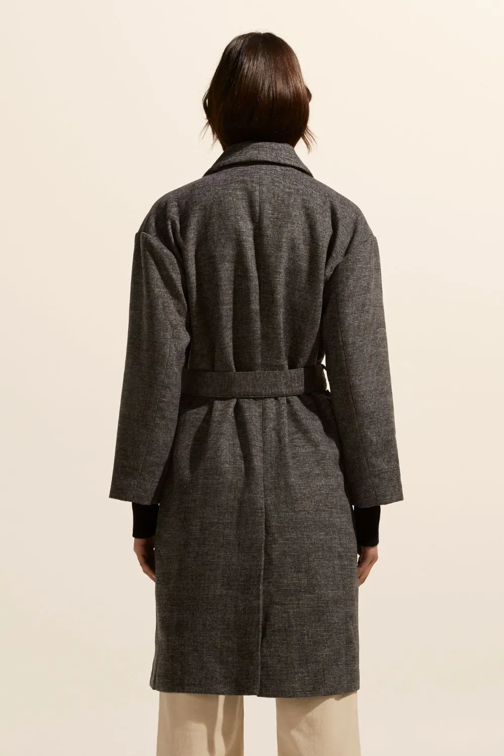 Zoe Kratzmann Pillar Coat - Black Mini Check